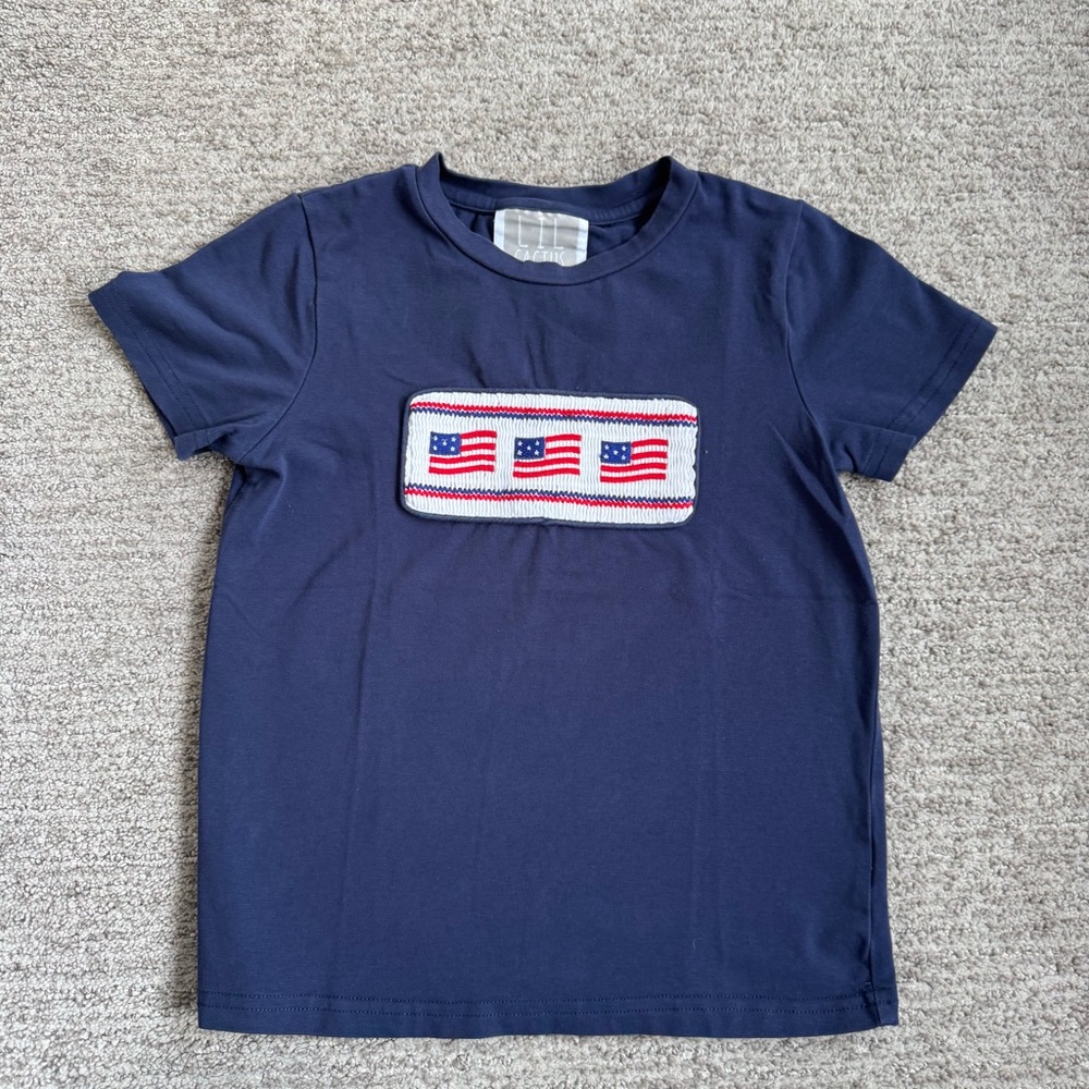 Lil Cactus Blue American Flag t-shirt